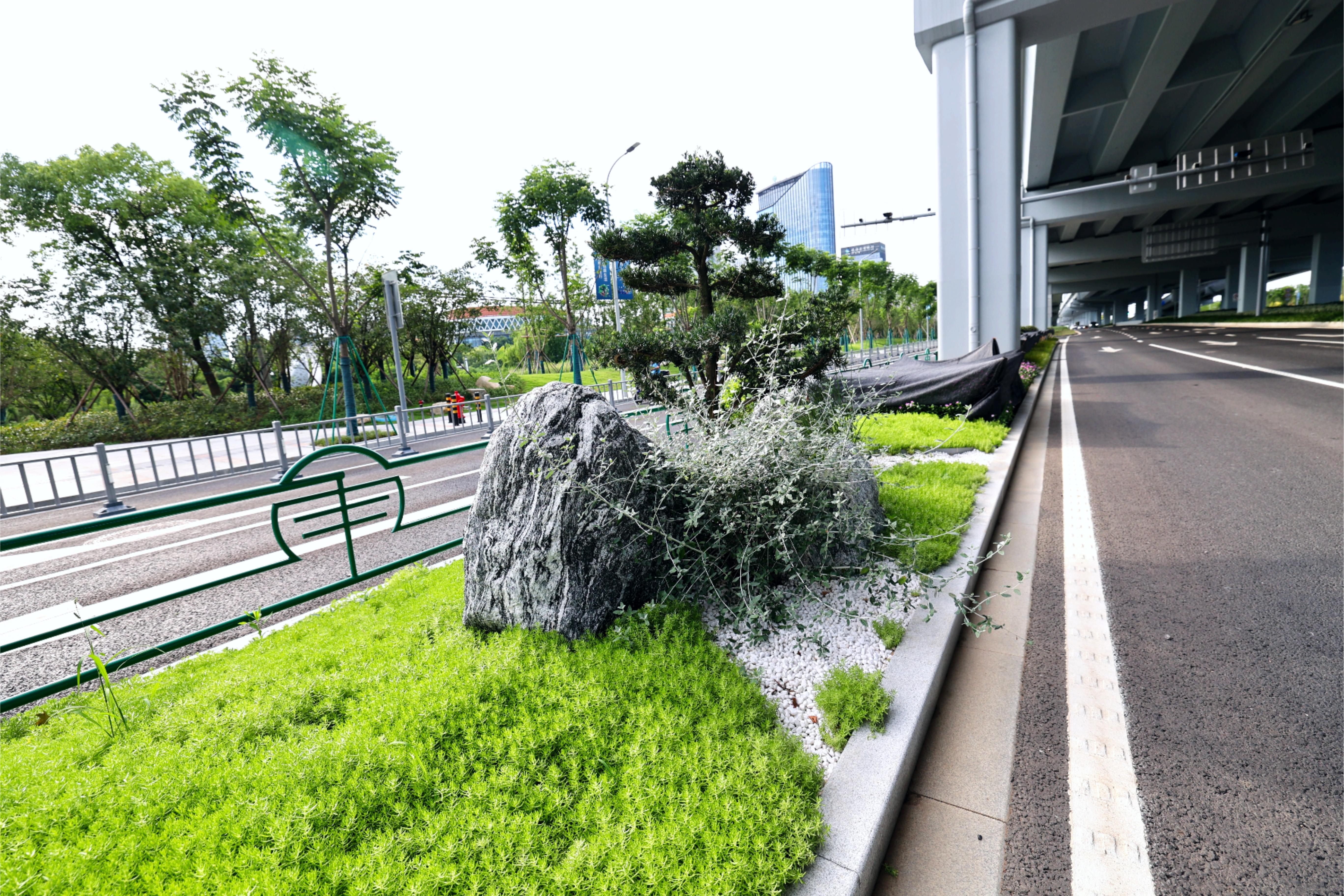 利用景石與苗木的結(jié)合，提升道路的景觀品質(zhì).JPG